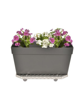 PORTE POTS A Ruote XXL 60X40X7CM CARICO 120 KG - JARDI GROOVE 60
