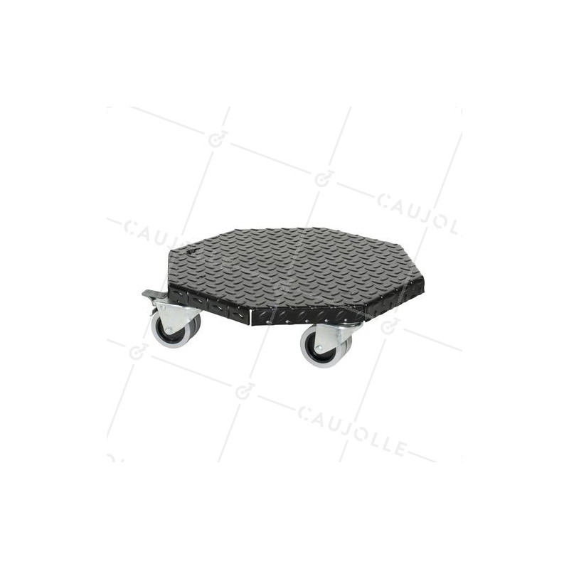 PLATTO ACCIAIO ULTRA ROBUSTO PER VASI ROTONDI DI 45 CM DI DIAMETRO CARICO 300 KG - BLACK OCTO 45