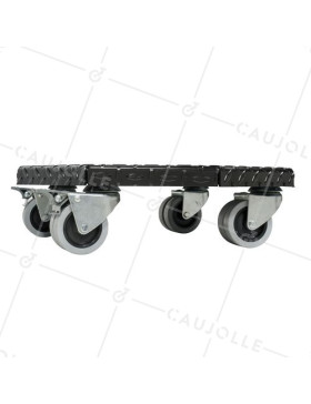 PLATTO ACCIAIO ULTRA ROBUSTO PER VASI ROTONDI DI 45 CM DI DIAMETRO CARICO 300 KG - BLACK OCTO 45