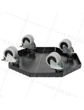 PLATTO ACCIAIO ULTRA ROBUSTO PER VASI ROTONDI DI 45 CM DI DIAMETRO CARICO 300 KG - BLACK OCTO 45