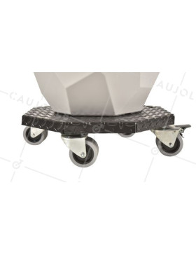 PLATTO ACCIAIO ULTRA ROBUSTO PER VASI ROTONDI DI 45 CM DI DIAMETRO CARICO 300 KG - BLACK OCTO 45