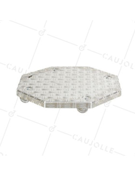 PORTA-VASI DA FIORI A Ruote PER VASI DIAMETRO 45 CM MAX CARICO 120 KG - CRYSTAL OCTO 45 • Caujolle