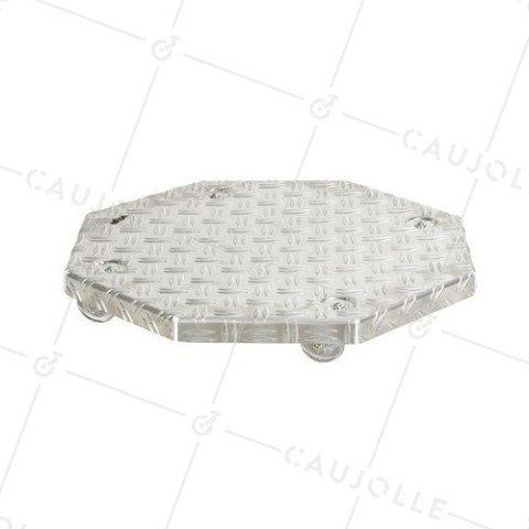 PORTA-VASI DA FIORI A Ruote PER VASI DIAMETRO 45 CM MAX CARICO 120 KG - CRYSTAL OCTO 45 • Caujolle
