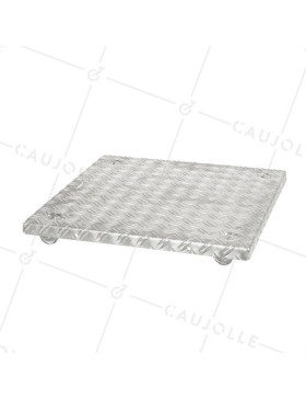 PORTA-POTTE DI FIORI A Ruote PER VASI DI 50 CM MAX CARICO 120 KG - CRYSTAL SQUARE 50 • Caujolle