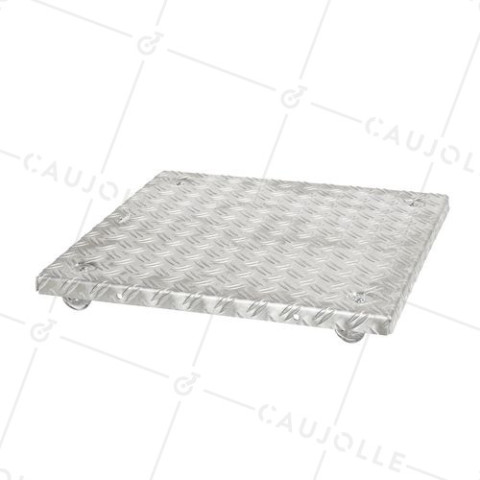 PORTA-POTTE DI FIORI A Ruote PER VASI DI 50 CM MAX CARICO 120 KG - CRYSTAL SQUARE 50 • Caujolle