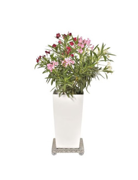 PIATTO IN ALLUMINIO PORTA VASI DI FIORI DESIGN 30 CM X 30 CM CARICO 90 KG - CRYSTAL SQUARE 30