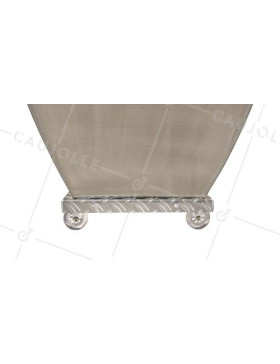 PIATTO IN ALLUMINIO PORTA VASI DI FIORI DESIGN 30 CM X 30 CM CARICO 90 KG - CRYSTAL SQUARE 30