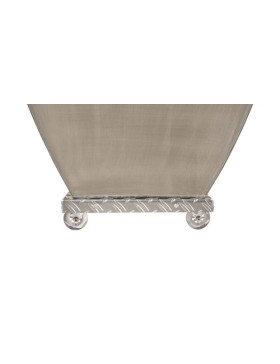 PIATTO IN ALLUMINIO PORTA VASI DI FIORI DESIGN 30 CM X 30 CM CARICO 90 KG - CRYSTAL SQUARE 30