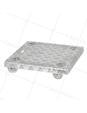 PORTA-VASO DA FIORI A Ruote PER VASI DI MAX 30 CM CARICO 90 KG - CRYSTAL SQUARE 30 • Caujolle