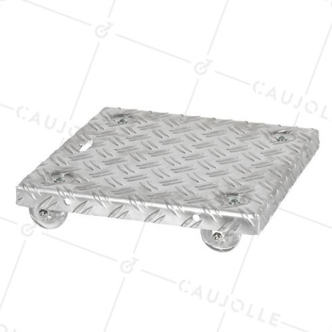 PORTA-VASO DA FIORI A Ruote PER VASI DI MAX 30 CM CARICO 90 KG - CRYSTAL SQUARE 30 • Caujolle
