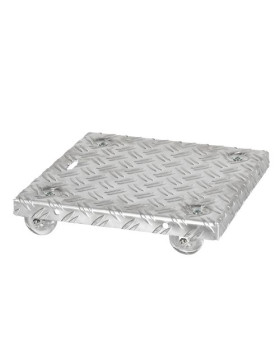 PIATTO IN ALLUMINIO PORTA VASI DI FIORI DESIGN 30 CM X 30 CM CARICO 90 KG - CRYSTAL SQUARE 30