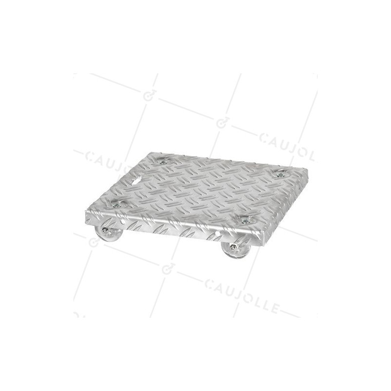 PIATTO IN ALLUMINIO PORTA VASI DI FIORI DESIGN 30 CM X 30 CM CARICO 90 KG - CRYSTAL SQUARE 30
