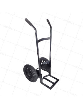 Carrello a mano XXL L'INDESTRUCTIBLE PER CUMULUS E FUSTI DI BIRRA Ruota DIAMETRO 400 MM CARICO 250 KG • Caujolle