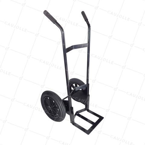 Carrello a mano XXL L'INDESTRUCTIBLE PER CUMULUS E FUSTI DI BIRRA Ruota DIAMETRO 400 MM CARICO 250 KG • Caujolle