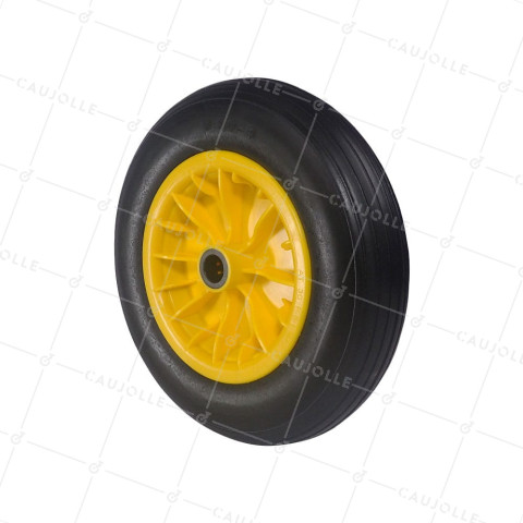 Ruota di carriola INCREVABILE FORMATO PICCOLO DIAMETRO 370 MM CARICO 150 KG - S6000P 3.50/8 RR25 • Caujolle