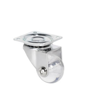Ruota PIVOTANTE TRASPARENTE DESIGN DIAMETRO 35 MM CARICO 25 KG - S140TR 35P