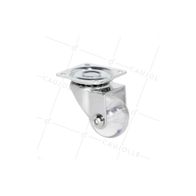 Ruota PIVOTANTE TRASPARENTE DESIGN DIAMETRO 35 MM CARICO 25 KG - S140TR 35P