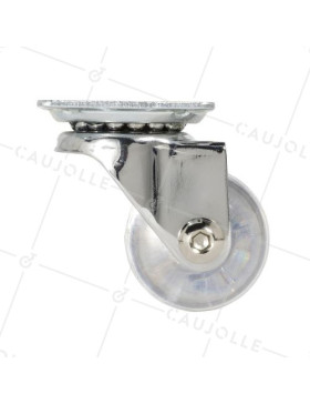 Ruota PIVOTANTE TRASPARENTE DESIGN DIAMETRO 35 MM CARICO 25 KG - S140TR 35P