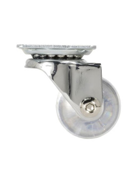 Ruota PIVOTANTE TRASPARENTE DESIGN DIAMETRO 35 MM CARICO 25 KG - S140TR 35P