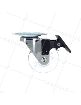 Ruota PIVOTANTE A FRENO TRASPARENTE DESIGN DIAMETRO 35 MM CARICO 25 KG - S140TR 35PAF