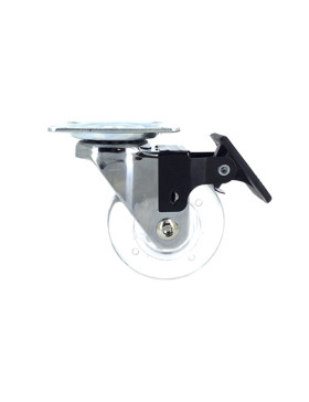 Ruota PIVOTANTE A FRENO TRASPARENTE DESIGN DIAMETRO 35 MM CARICO 25 KG - S140TR 35PAF