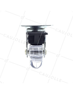 Ruota PIVOTANTE A FRENO TRASPARENTE DESIGN DIAMETRO 35 MM CARICO 25 KG - S140TR 35PAF