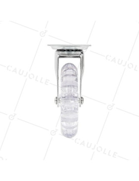 Ruota PIVOTANTE TRASPARENTE DESIGN DIAMETRO 100 MM CARICO 75 KG - S140TR 100 P