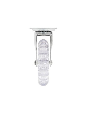 Ruota PIVOTANTE TRASPARENTE DESIGN DIAMETRO 100 MM CARICO 75 KG - S140TR 100 P