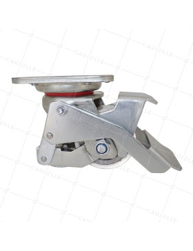 Ruota INOX A PIEDE ANTI-VIBRAZIONI ANTICORROSIONE CARICO 350 KG DIAMETRO 75 MM - SERIE ELEVATOR INDUS INOX NYLON 75