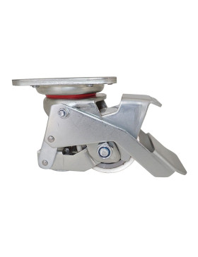Ruota INOX A PIEDE ANTI-VIBRAZIONI ANTICORROSIONE CARICO 350 KG DIAMETRO 75 MM - SERIE ELEVATOR INDUS INOX NYLON 75