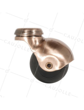 Ruota D'ARREDAMENTO BOCCOLA GIREVOLE A OCCHIO IN GOMMA DIAMETRO 50 MM CARICO 30 KG - COPPERBALL 50O