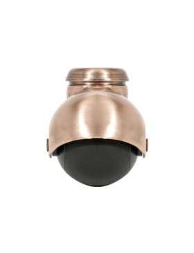 Ruota D'ARREDAMENTO BOCCOLA GIREVOLE A OCCHIO IN GOMMA DIAMETRO 50 MM CARICO 30 KG - COPPERBALL 50O