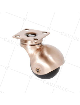 Ruota D'ARREDO SPHERE PIVOTANTE A Piastra RAME DIAMETRO 50 MM CARICO 30 KG - COPPERBALL 50P • Caujolle