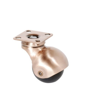Ruota D'ARREDO SPHERE PIVOTANTE A Piastra RAME DIAMETRO 50 MM CARICO 30 KG - COPPERBALL 50P