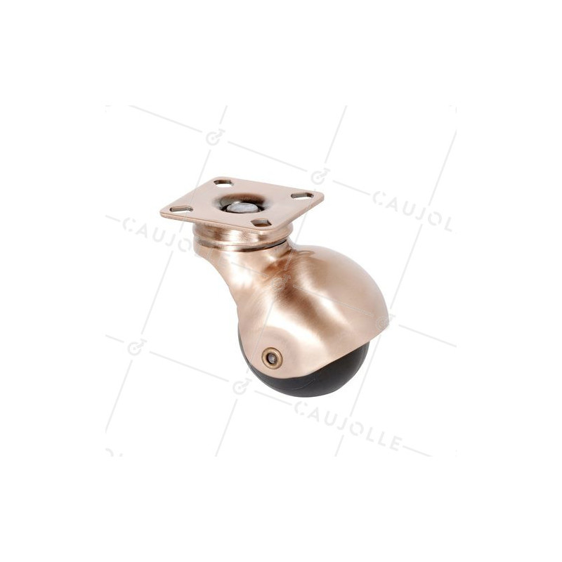 Ruota D'ARREDO SPHERE PIVOTANTE A Piastra RAME DIAMETRO 50 MM CARICO 30 KG - COPPERBALL 50P