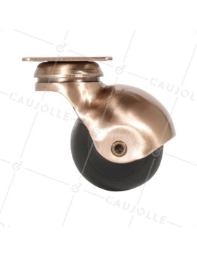 Ruota D'ARREDO SPHERE PIVOTANTE A Piastra RAME DIAMETRO 50 MM CARICO 30 KG - COPPERBALL 50P
