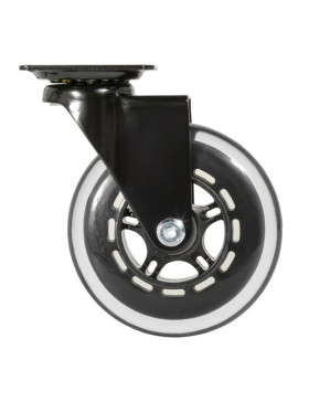 Ruota TRASPARENTE NERA A Piastra Cuscinetto A SFERE DIAMETRO 100 MM CARICO 40 KG - BLACKROL 100P