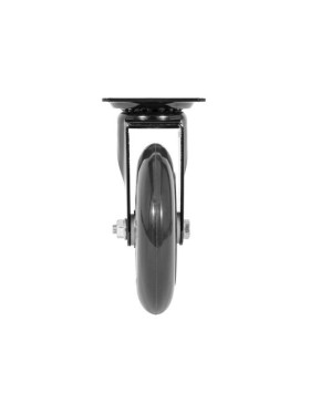 Ruota TRASPARENTE NERA A Piastra Cuscinetto A SFERE DIAMETRO 100 MM CARICO 40 KG - BLACKROL 100P