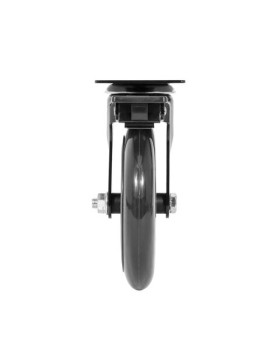 Ruota TRASPARENTE A Piastra CON FRENATURA Cuscinetto A SFERE DIAMETRO 125 MM CARICO 40 KG - BLACKROL 125PAF