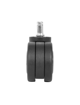 Ruota DESIGN NERO PER MOBILIO A Asta liscia DI 11 MM DIAMETRO 50 MM CARICO 40 KG - BURO 65 BLACK