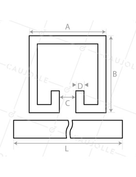 RAIL DE 3 MÈTRES POUR PORTE SUSPENDUE DE GRANGE DE 750 KILOS - RAIL 4.5.4