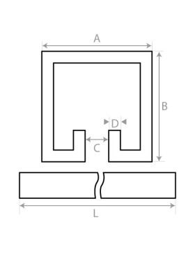 RAIL DE 3 MÈTRES POUR PORTE SUSPENDUE DE GRANGE DE 750 KILOS - RAIL 4.5.4