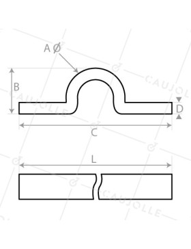 RAIL PER PORTONE DI 3 METRI A PROFILO ROTONDO DI 19 MM DI LARGHEZZA DA FISSARE A TERRA CARICO 500 KG