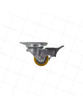 Ruota MINI EXTRA-BASSA A FRENO FORTE CARICO DIAMETRO 35 MM ALTEZZA 53 MM CARICO 100 KG - EXTRA SURB 35 PAF