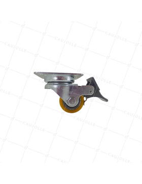 Ruota MINI EXTRA-BASSA A FRENO FORTE CARICO DIAMETRO 35 MM ALTEZZA 53 MM CARICO 100 KG - EXTRA SURB 35 PAF