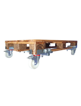 KIT DI Ruote PIVOTANTI PER PALETTA EUROPE INSTALLAZIONE 60 SECONDI CARICO 1000 KG