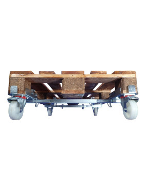 KIT DI Ruote PIVOTANTI PER PALETTA EUROPE INSTALLAZIONE 60 SECONDI CARICO 1000 KG