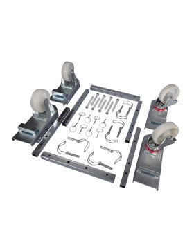 KIT DI Ruote PIVOTANTI PER PALETTA EUROPE INSTALLAZIONE 60 SECONDI CARICO 1000 KG