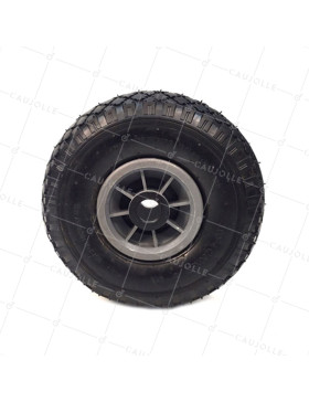 Ruota DI Carrello a mano GONFIATA DIAMETRO 260 MM CARICO 150KG ASSE LISCIO 20 MM - S2700P 260 L20/74 (PNEUMATICO 3.00-4)