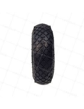 Ruota DI Carrello a mano GONFIATA DIAMETRO 260 MM CARICO 150KG ASSE LISCIO 20 MM - S2700P 260 L20/74 (PNEUMATICO 3.00-4)